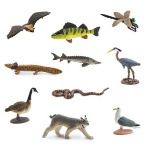 Zwierzęta Wielkich Jezior, figurki w tubie Safari Ltd.