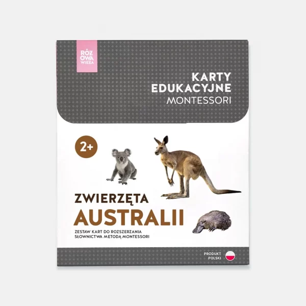 Zwierzęta Australii karty edukacyjne Montessori