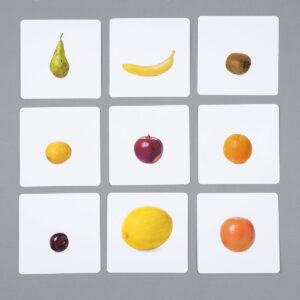 Owoce, karty edukacyjne Montessori