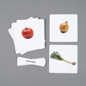 Warzywa, karty edukacyjne Montessori