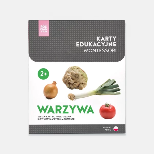 Warzywa karty edukacyjne Montessori