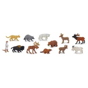 Zwierzęta Ameryki Północnej, figurki w tubie Safari Ltd.